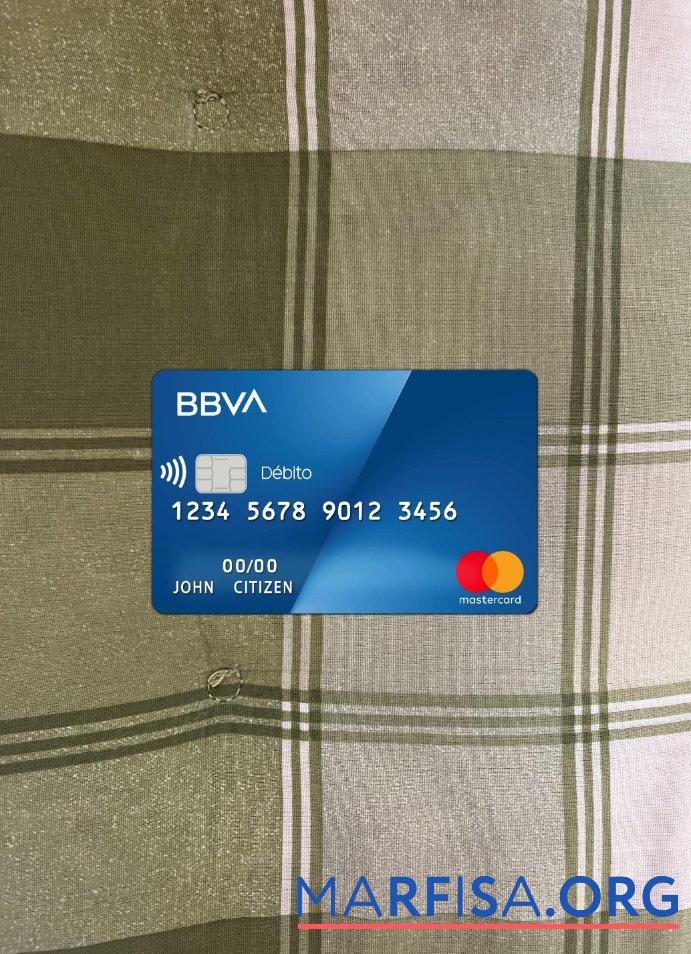 Downloadable Argentina BBVA bank mastercard photolook front download for verification